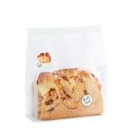 White Brown Sustainable Paper Bread Packaging 200-280microns With Clear Middle