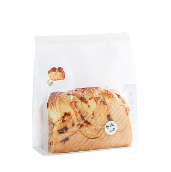 White Brown Sustainable Paper Bread Packaging 200-280microns With Clear Middle