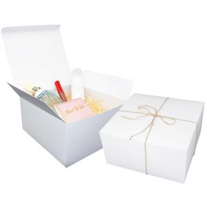 China 8x8x4 Inch Gift Wrapping Boxes with Lid Coated Paper Bridesmaid Proposal factory