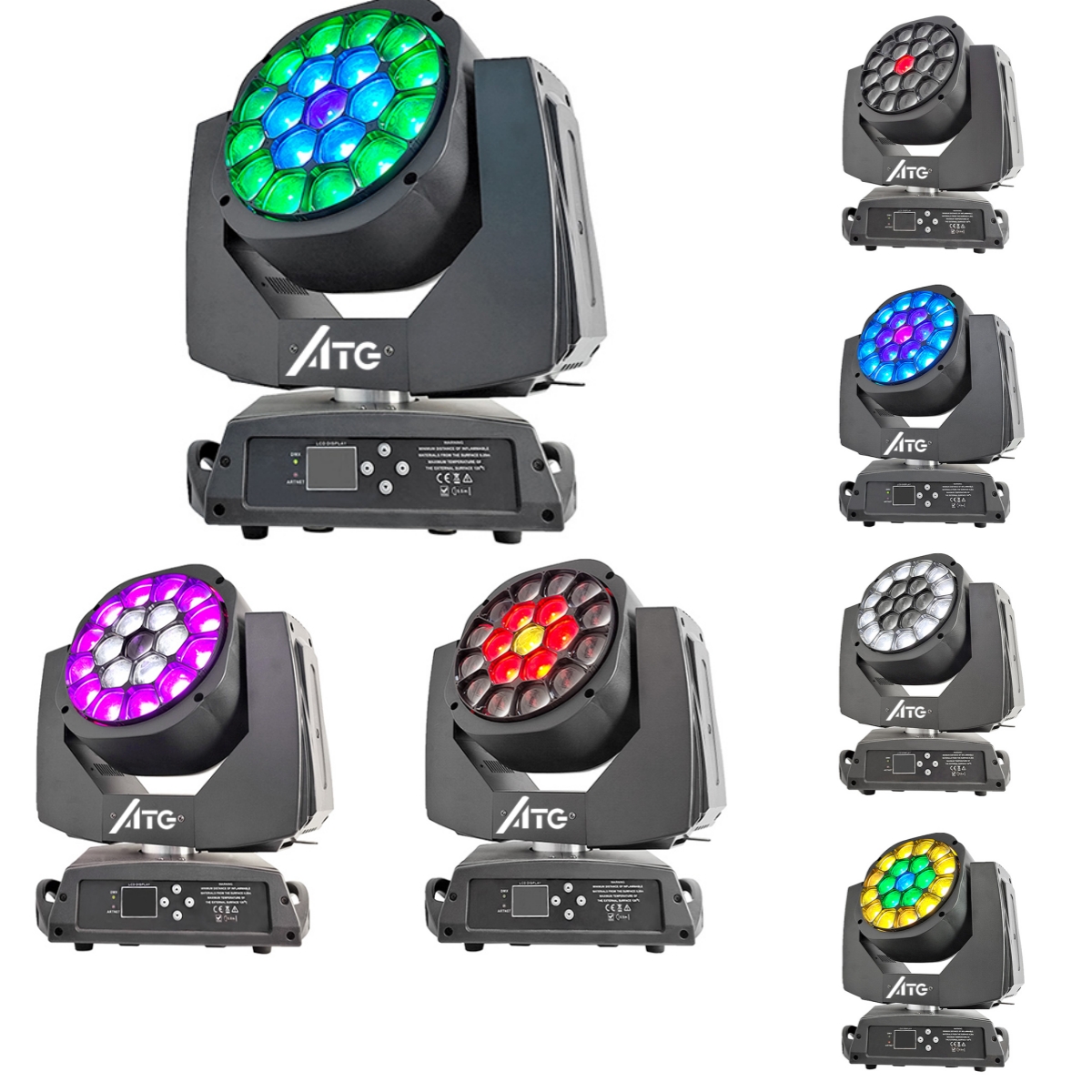 IP44 19pcs 15w Rgbw Led Beam Zoom Wash Stage Light Moving Head Dj Party Stage Equipment