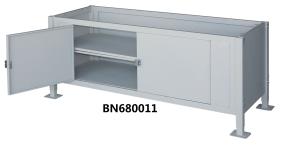 China Movable Heavy Duty Steel Work Bench , Industrial Cabinet Work Table 30 Inch Depth factory