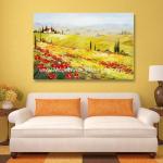 Decorative Scenery Tuscany Painting Acrylic Hand Painted Modern Art Painting
