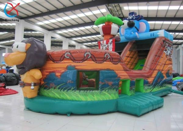 Factory Inflatable Pirate Ship Obstacle Course Animals Pirate Boat Inflatable
