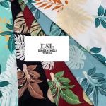 Flower Floral Printed Woven Fabrics 120gsm