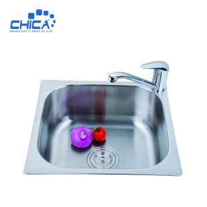 China Stainless Steel Kitchen Sink Press Kitchen Sink Single Bowl Kitchen Sink With Faucet factory