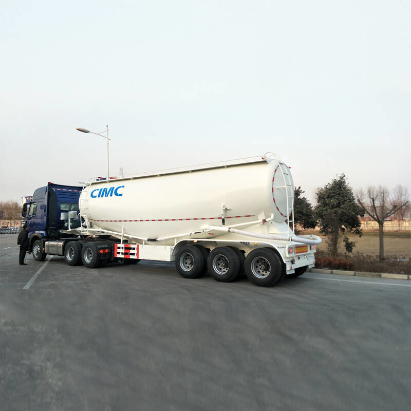 China 50T CIMC Tri Axle 50000L Bulk Cement Tanker Trailer on sale