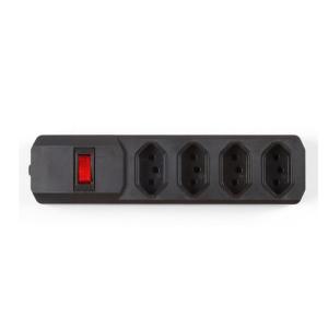 China 4 outlet Brazil Type Extension Socket With On/Off Switch factory