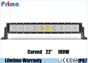 China Single Row 22 Inch Cree Curved LED Light Bar 100W High Power Cool White 6000K Jeep Roof Bar factory