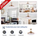 OEM Multi Color LED Ceiling Fan for in Dinning Room at Home Hotel Office