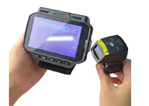China WT04 Wearable Android Mobile Phone Scanner For Free Hands Barcode Scanning factory