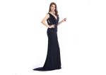 Deep V Neck Long Sequined Pretty Prom Dresses Europe Style Evening Dress