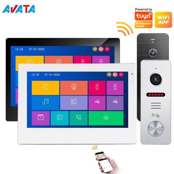 IP/WiFi 4-Wire Memory 7 Inch Video Intercom Video Doorphone Home Security