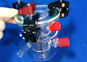 China Polishing Double Deck Clear Fused Silica Tube With Side Tube factory