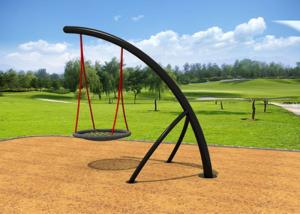 China Half Piece Style Childrens Swing Set Solid Support For Community Parks KP-G002 factory