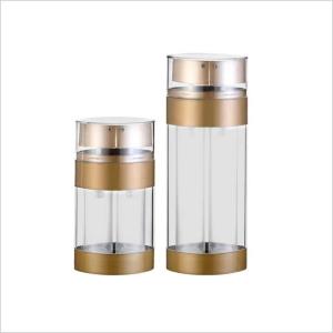 China 1oz 2oz Airless Pump Bottles Bulk Vacuum Lotion Bottle Matte UV Plating factory