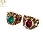 Antique Navy Gold Stainless Steel Military Rings