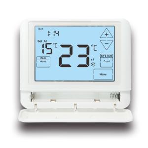 China Programmable Touch Screen Smart Home Thermostat 24V 1 Heat 1 Cool 7 Days factory