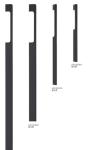 Aluminum Metal Modern Style Black Wardrobe Door Handel Cabinet Handle Matte