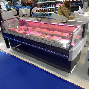 China Commercial Deli Display Fridge , Freestanding Butchery Display Freezer For Meat Shop factory