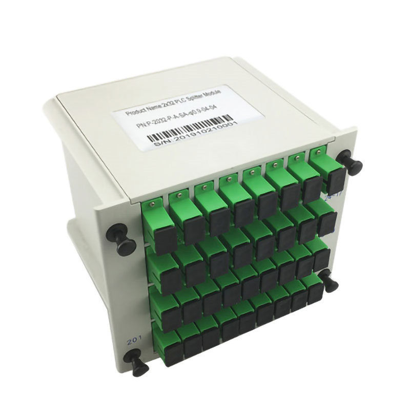 FTTH Sc Apc 1x32 Plug In Outdoor Fiber Splitter Passive Optical Coupler