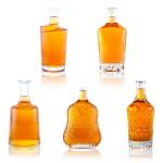 2023 Clear Bottle Glass Beverage Bottles with Frosted Base Material Customized