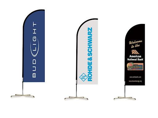 Custom Auction Racing Advertising Banner Decorative Feather Food Teardrop Beach