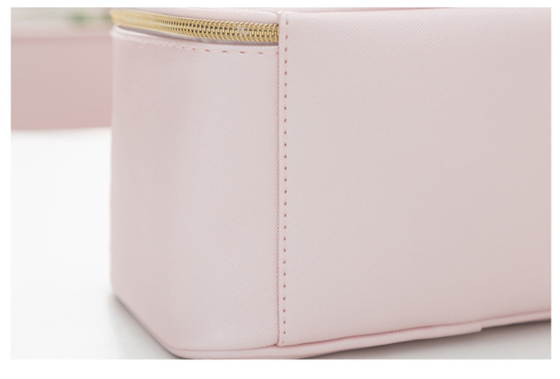 Simple Style Zipper PU Cosmetic Bag Three Piece Set