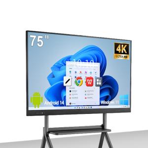 China Qtenboard Factory Price Touch Screen All in One 75 Inch Interactive White Board factory