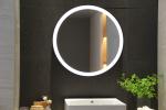 Golden Metal Framed Makeup Mirror for Home Hanging Decorative in Fitness Gym