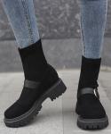Made in Italy Women's Leather Boots with Genuine Leather Upper and Low Heel