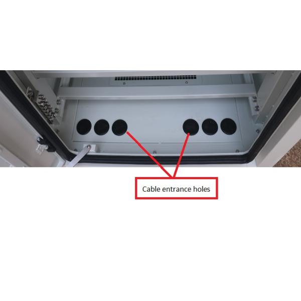 IP55 Outdoor Electronic Equipment Enclosures , Outdoor Data Cabinet Copper Bar