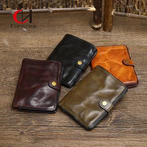 China 5.8 Inches Length Genuine Leather Purse Standard Width For Business Meeting factory