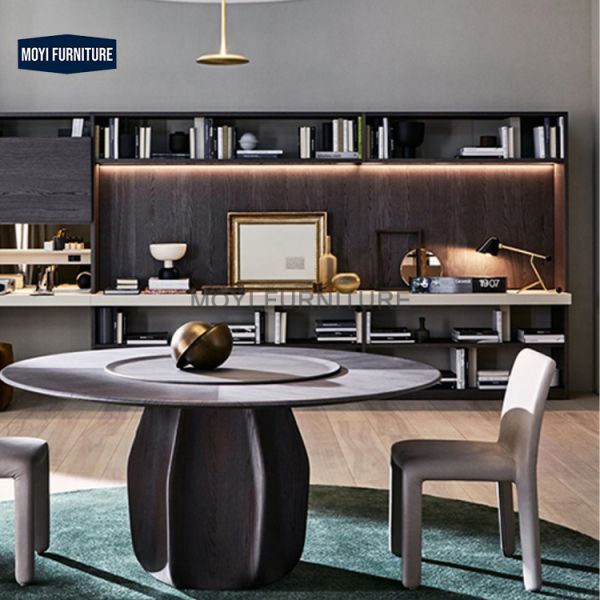 Wood Legs Modern Dining Room Furniture Memory Foam Linen Barenia Leather Chair for Hotel Villa Apartment Restaurant Coffee Shop