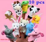 Cartoon Biological Animal Finger Puppet Plush Toys Child Baby Favor Dolls