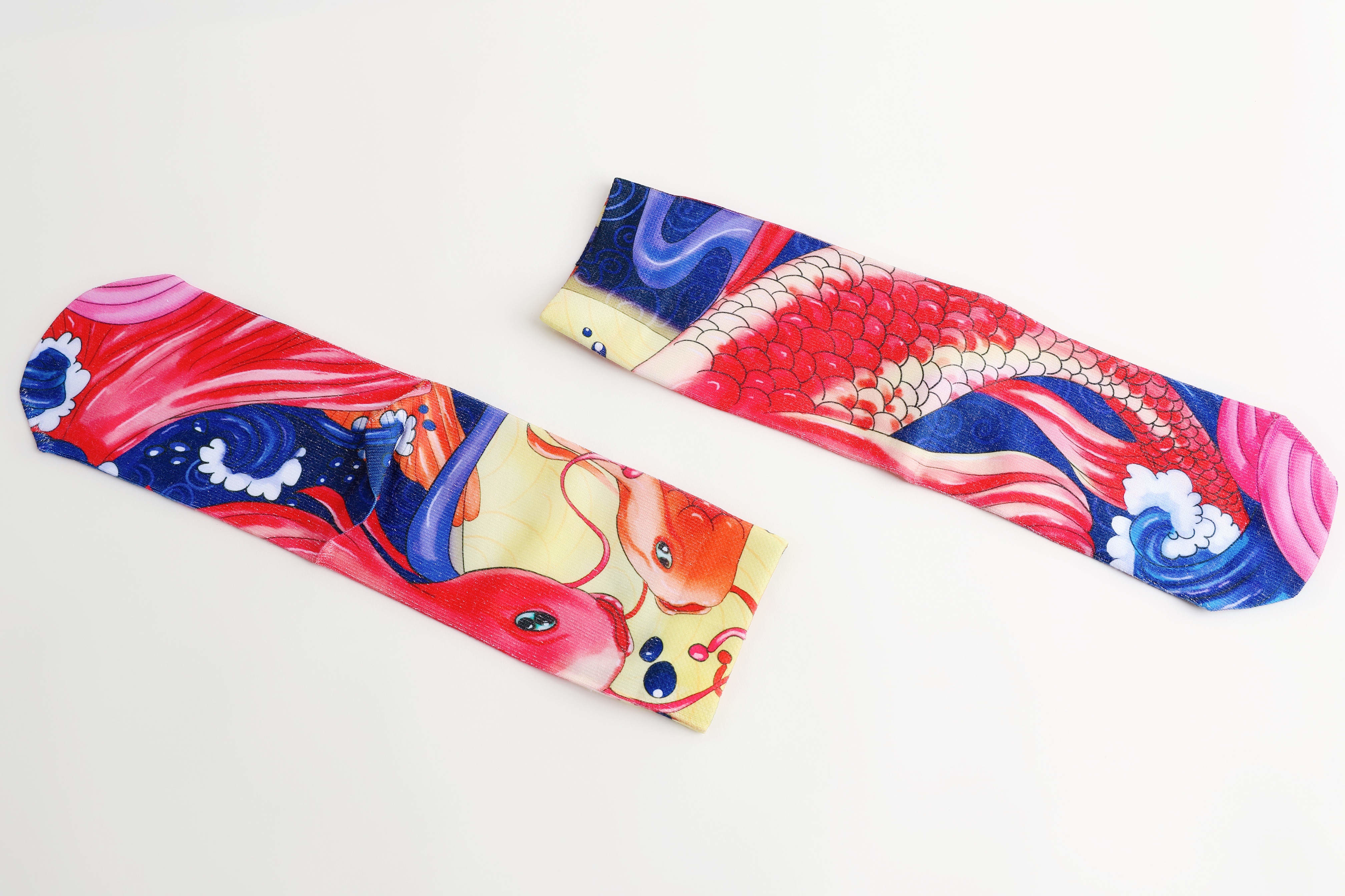 Quick Dry Colorful Picture 3D Printed Socks DTM Ground Toe Customized
