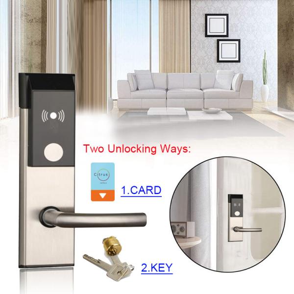 4 Colors Hotel Smart Door Locks Optional RFID Key Card With Security Free