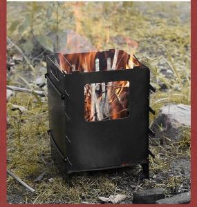 China Flame Safety Device Stainless Steel Campfire BBQ Stove Oven Grill For Family Camping factory