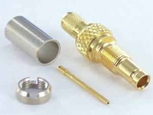 China 1.0/2.3 Jack bulkhead crimp type connector female straight 75ohm for BT3002 cable factory