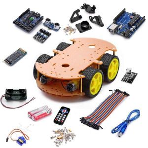 4WD DIY Bluetooth Multi Function Smart Intelligent Robot Tracking Obstacle