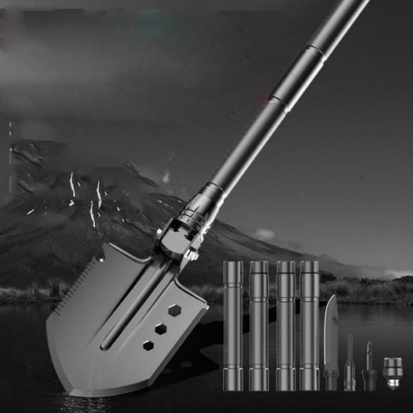 Heavy Duty Multifunctional Outdoor Shovel , Alluminum Alloy Folding Shovel