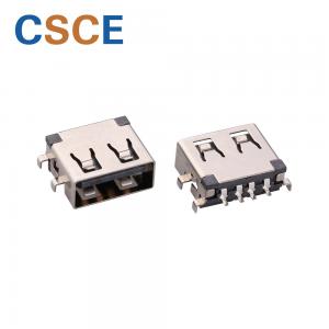 China Type AF SMT 90 Degree USB Connector , Micro USB 2.0 Connector Current Rating 1.5A on sale