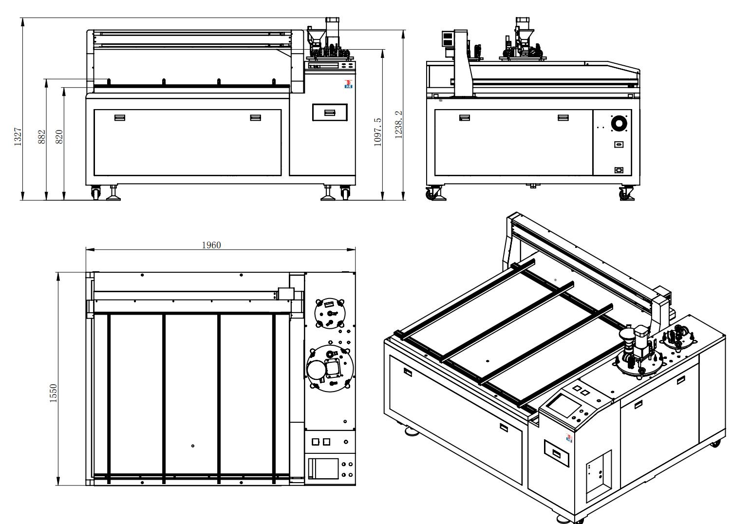 Automatic Grade Automatic Glue Dispenser Filling and Spraying AB Thermally System