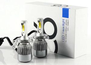 China H4 Hi/Lo Beam C6 Led Headlight 72W 7600LM Auto LED Headlamp 6000K factory