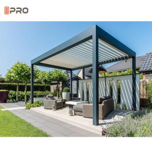 China Retractable Louvre Roof Aluminium Alloy Pergola For Sunshade factory