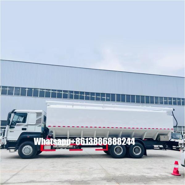 HOWO V7X 6x4 Bulk Feed Delivery Truck 32000-37000 Liters 9 Speed Transmission