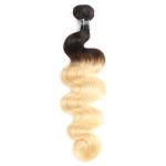 100% Peruvian Ombre Human Hair Extensions 1b / 613 Blonde Color