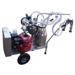 China Hand Operated Electric Mobile Milking Unit With Rotary Vane Vacuum Pump factory