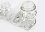Cartoon Sealable Glass Jars Bear Shape Aluminum Lid High White Glass