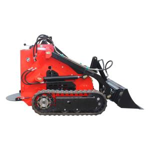 China Walk Behind Crawler Mini Skid Steer Loader with Rubber Tracks and 380 Kg Bucket Capacity factory