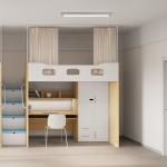 Non-Slip Silent Storage Ladder And Thick Guardrail 4600*900*2120 Apartment Bed